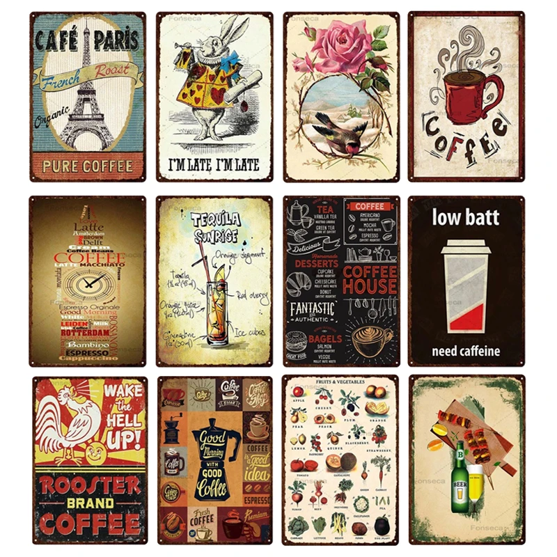 

Кофейный петух, Жестяная Табличка, картина, декоративные таблички, бар, паб, кафе, настенный жестяной знак, Декор, винтажные металлические по...