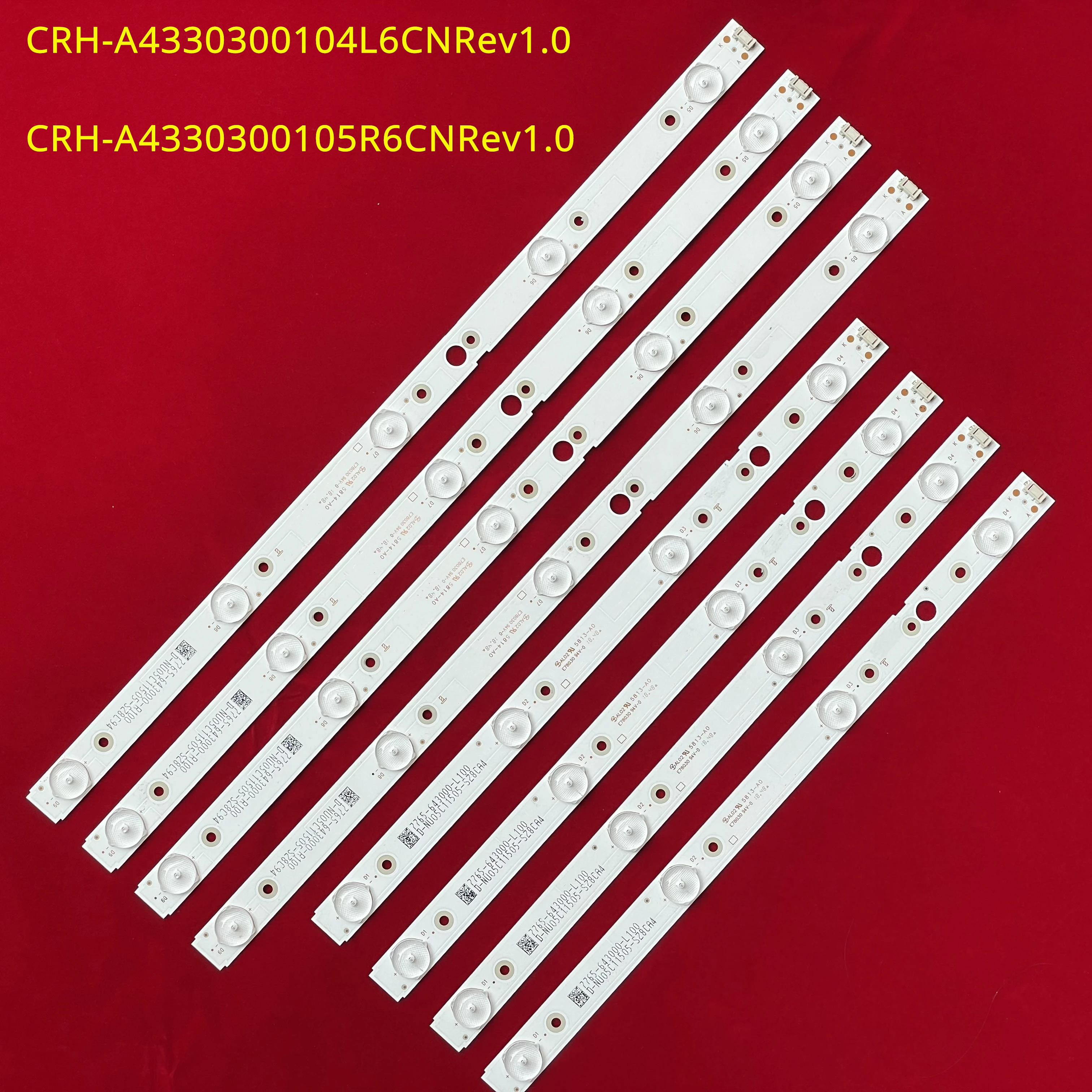 Новинка 100% года 8 шт./комплект светодиодный ных лент для 43 TV 43UG620V 43UJ620V-ZA 43UJ6200-UA