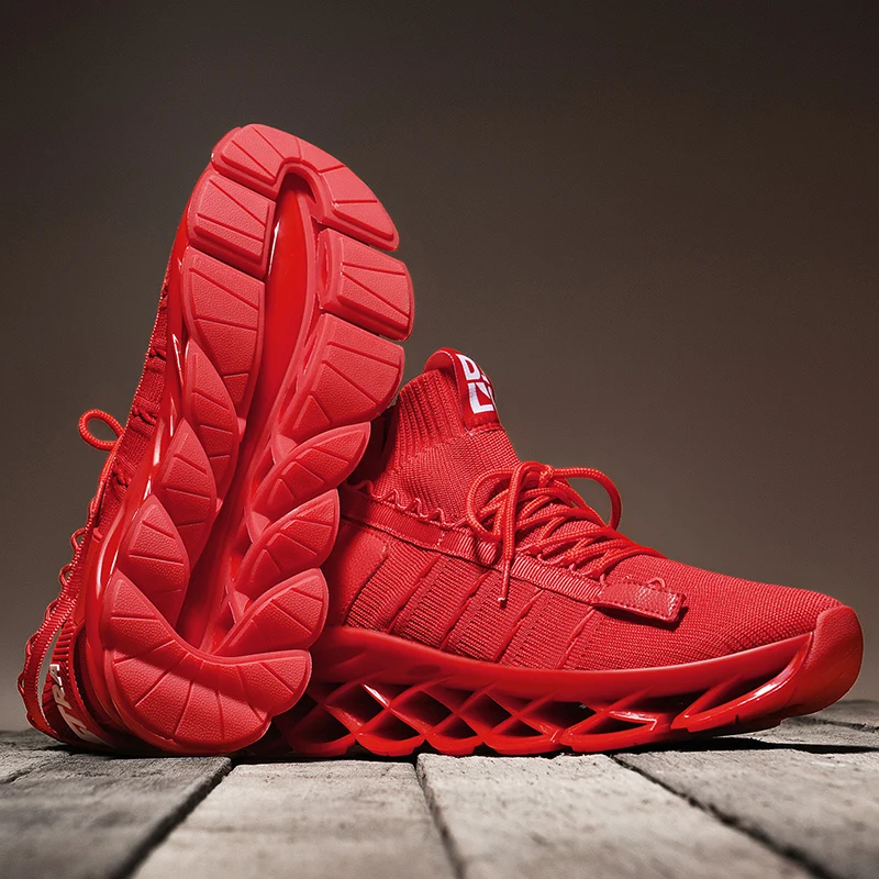 Спортивная обувь для мужчин спортивная с лезвием дышащие амортизирующие высокие