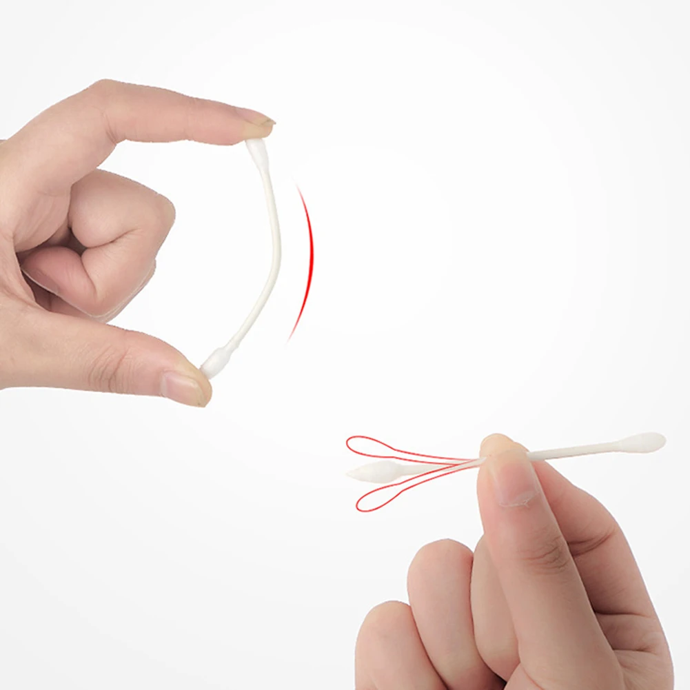 Одноразовые домашние палочки для ушей с двойной головкой косметические ватные