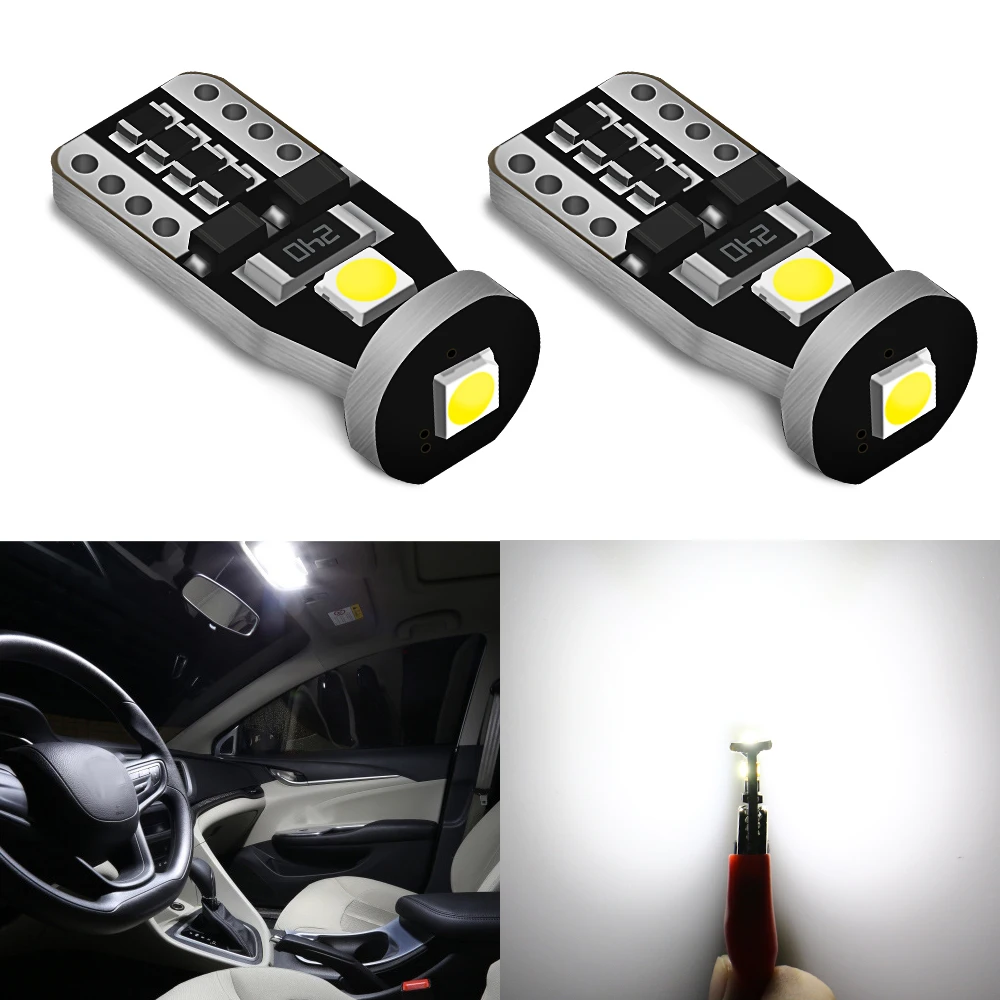 WLJH 10x Canbus без ошибок автомобиля T10 W5W светодиодный 3030SMD лампы купол для чтения номерной знак парковочный зазор Ширина светильник не полярности 12V