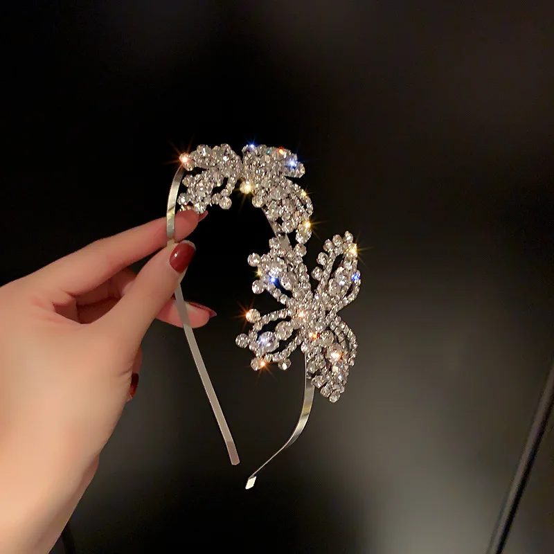 

Fairy Full Of Diamond Butterfly Hairbands For Women Butterfly Hair Accessories Korean Fashion Hair Clips Birthday Gift Jewelry