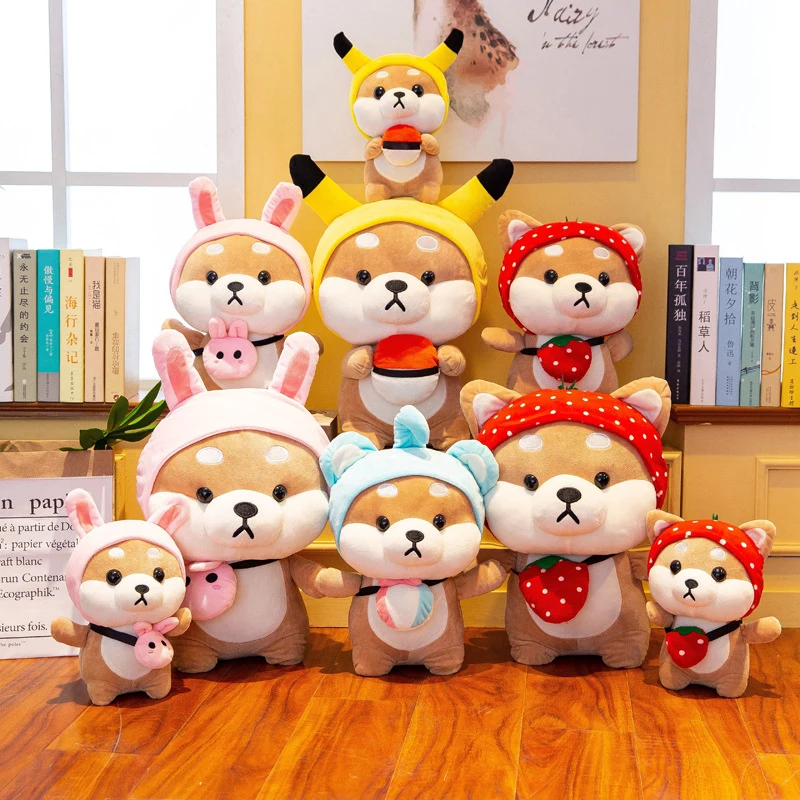 Kawaii Плюшевые игрушки для собак Сиба ину мягкие плюшевые животных корги чай