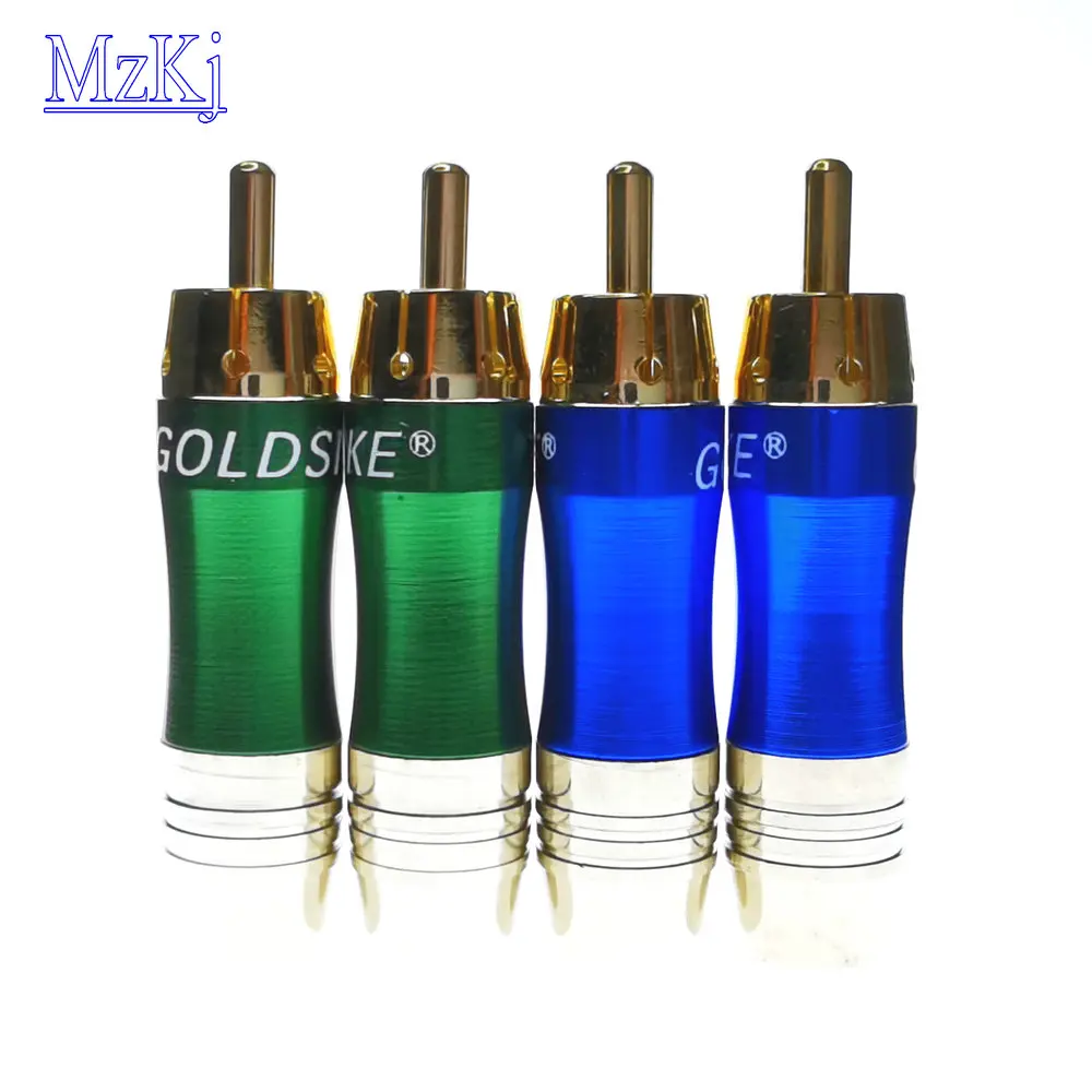 

8 шт. Лидер продаж, новинка, высококачественный позолоченный штекер RCA для сварки, аудиоразъем RCA для VCD/DVD