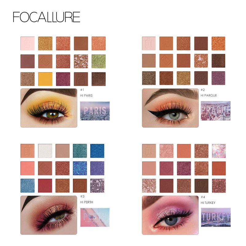 

16 Colors Eye Shadow Palette Pearl Glitter Matte Fine Silky Powder Earth Color Eyeshadow Long Lasting Waterproof Eyes Makeup