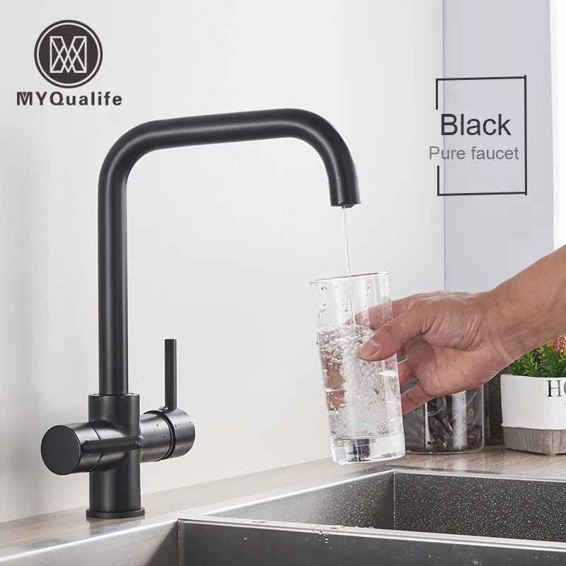 Многоцветный выбор медный кухонный кран горячей и холодной раковины прямой