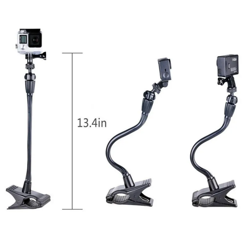 Гибкий Длинный поворотный зажим для крепления на зажиме Gopro Hero 7 6 5 4 DJI Xiaomi Yi
