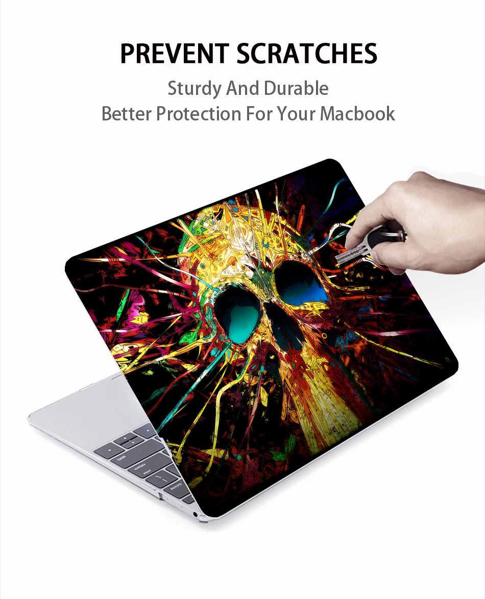 MTT чехол с черепом для Macbook Pro 13 15 дюймов с сенсорной панелью чехол для ноутбука macbook Air Pro retina 11 12 13 15 жесткий чехол