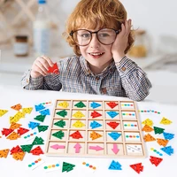 childrens logical thinking training direction color cognition toys wooden montessori toys kids early learning educational game