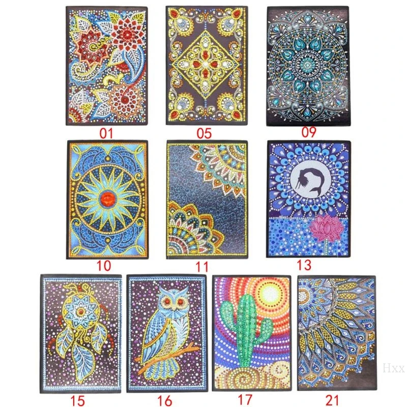 Необычная алмазная живопись сделай сам блокнот особой формы дневник книга А5