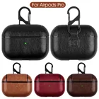 Роскошная кожаная сумка для Apple AirPods Pro, чехол для беспроводных наушников с Bluetooth, чехол для AirPods Pro, чехол для зарядного устройства, чехол для s