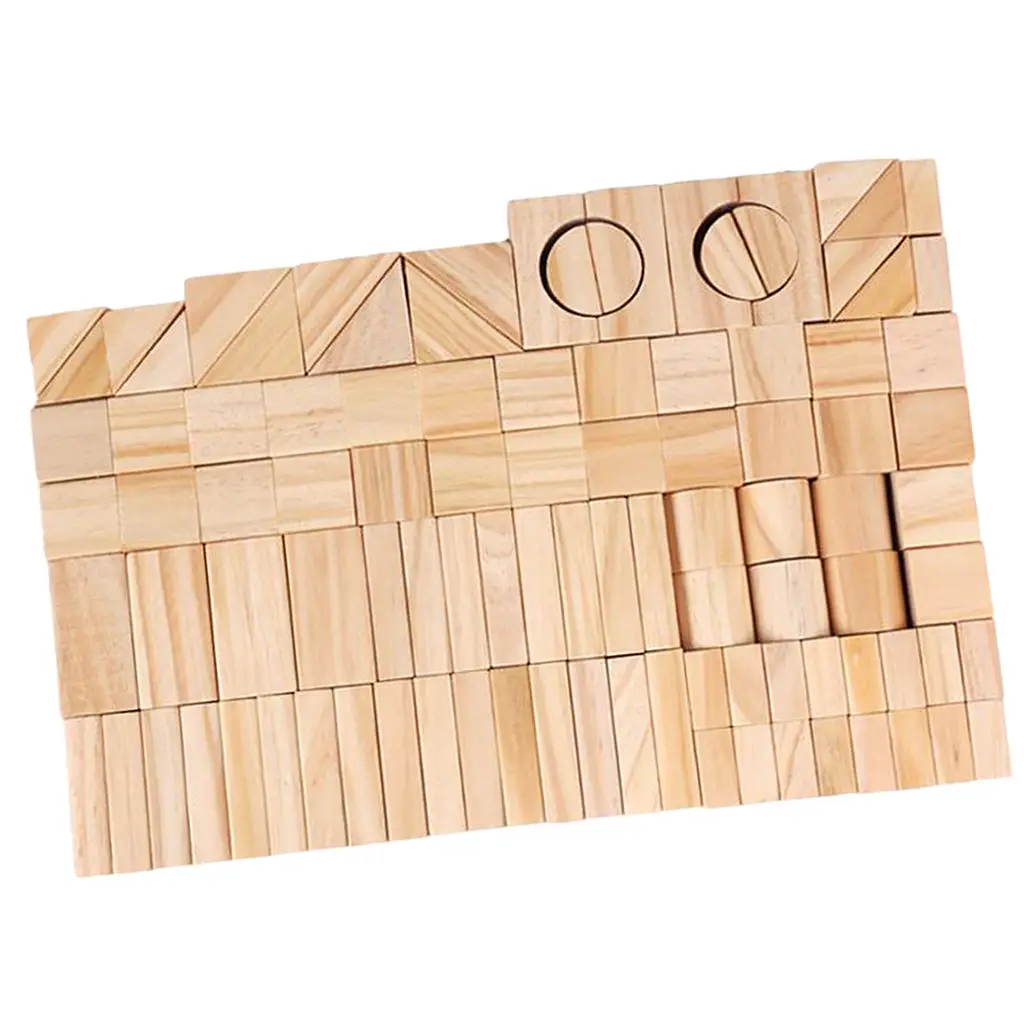 

Kids Wooden Building Construction Blocks Toys Baby Creative Learning Toy