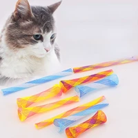 pet toys cat toys free folding spring multi color beating telescopic elastic hose pet supplies bite toys for cats cat supplies