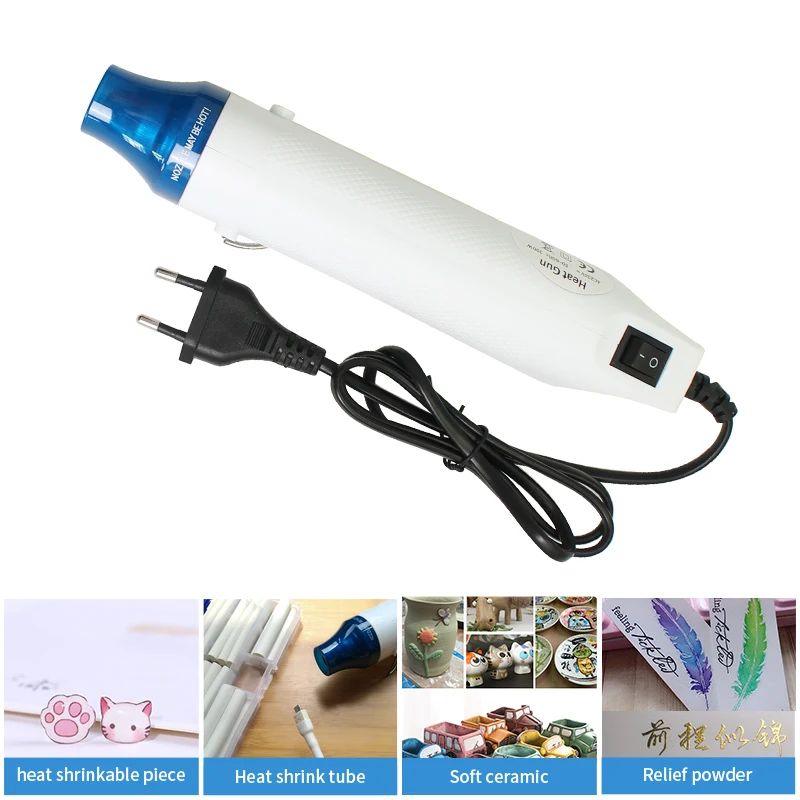 Heat Shrink Tubing Electric Hot Air Gun/Heat Gun 300W 220V EU Plug With Supporting Seat DIY Tool Insulation Sleeving | Обустройство