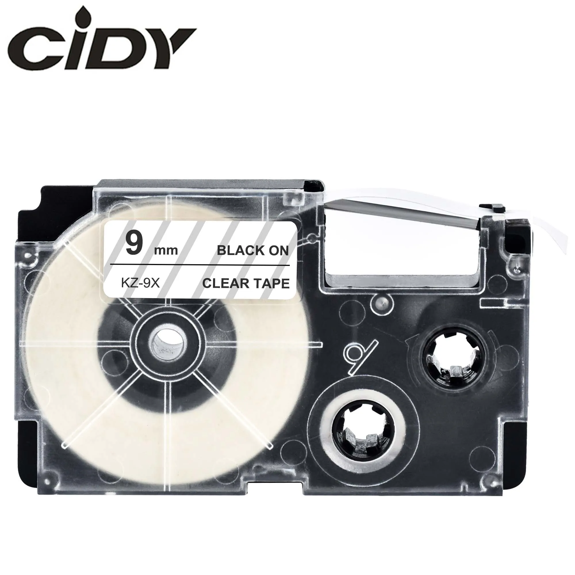CIDY 1 шт. совместимый черный на белом 9 мм лента для маркировки Casio XR-9WE XR9WE XR 9WE для EZ лента для принтера Кассетный картидж - Цвет: 9mm black on clear
