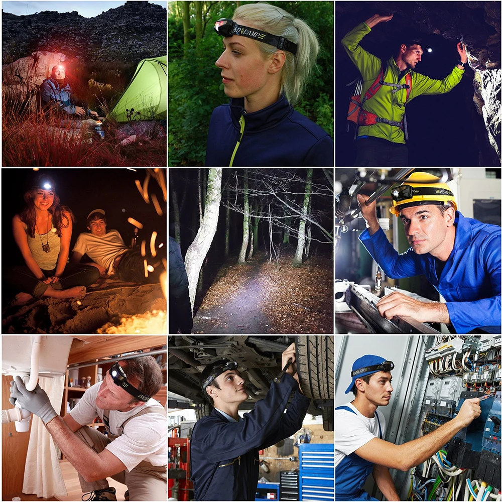 

XP-G Q5 Built-in 18650 Battery Led headlamp COB Work Light Waterproof Headlight suit for Fishing Head Flashlight Lamp Torch