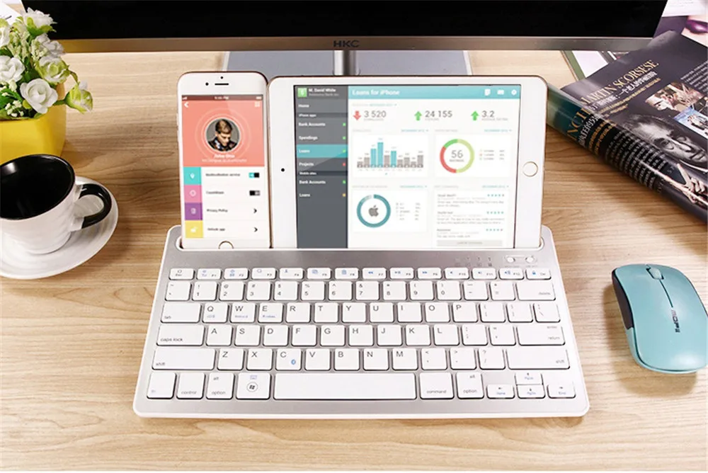 Портативная Беспроводная Bluetooth клавиатура мини планшет клавиатура для iPad 2/3/4 Air 1 2 Новинка Pro 9,7 дюймов Mini 1 2 3 4 5 подставка