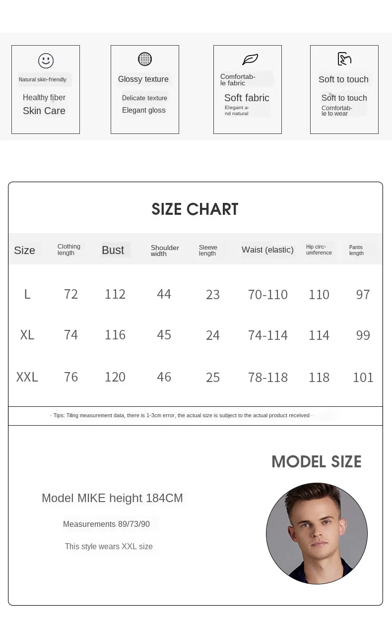 

Stain Silk Pajamas for Men Summer Short-Sleeved Pants Suit Thin Silk Men's Leisure Tops plus Size Mens Pajamas