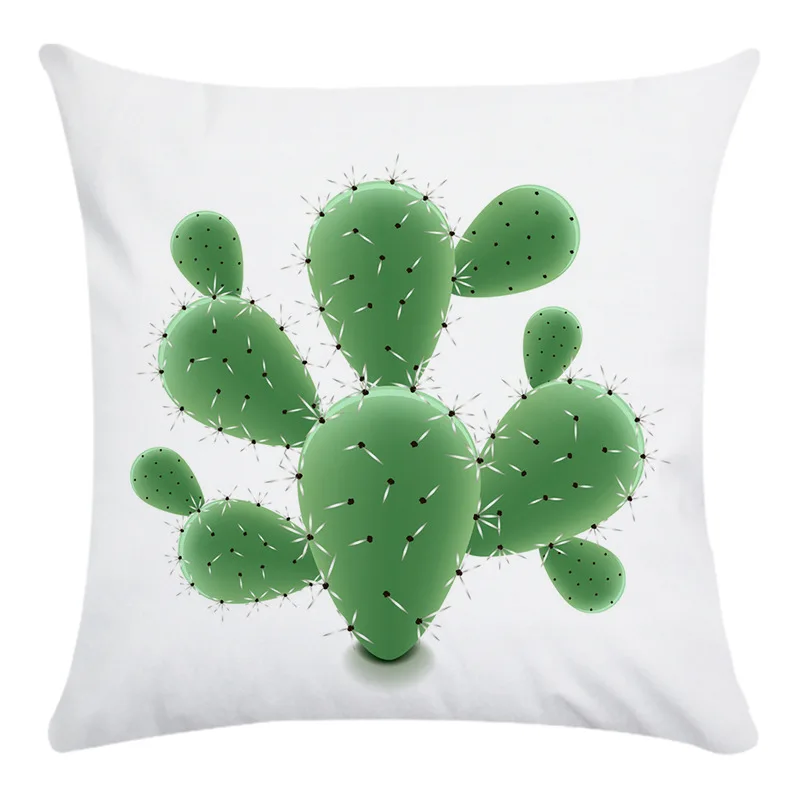 Наволочка для подушки мультяшная серия пустынный кактус короткая плюшевая