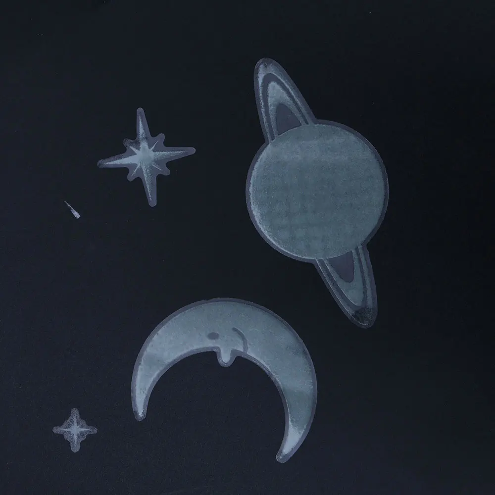 Светящиеся Настенные наклейки DIY Вселенная луна звезды светится в темноте для