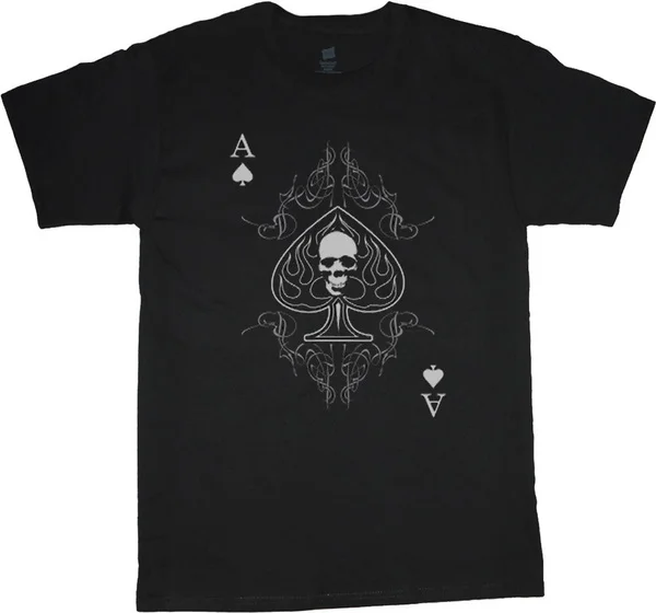 

big and tall t-shirt Ace of Spades biker skull tee shirt tall shirts for men
