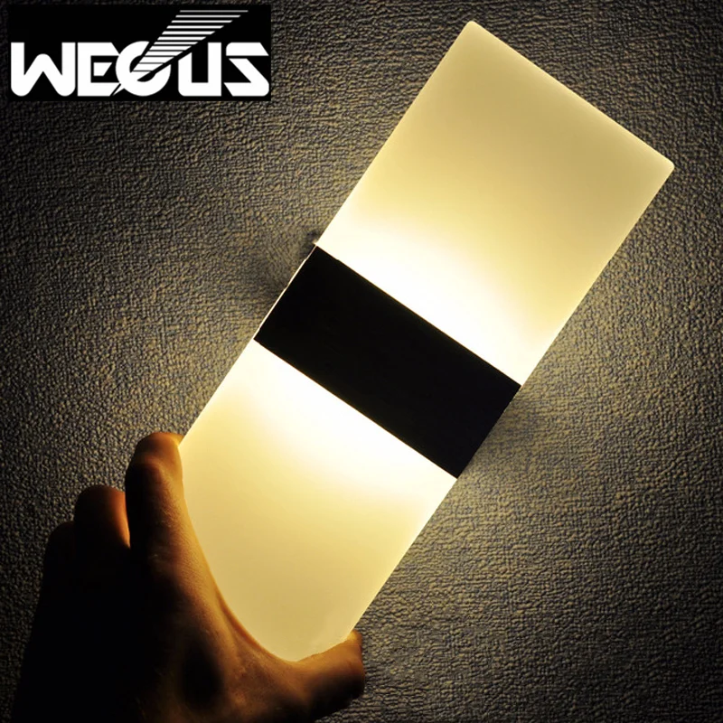 Современный акриловый светодиодный настенный светильник 110 В 220 8 Вт прикроватный