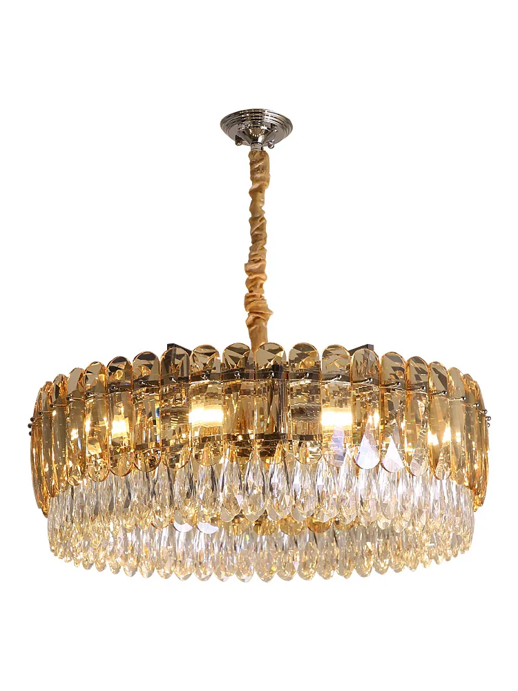 

Postmodern simple crystal chandelier light luxury master bedroom living room dining room villa hotel chandelier