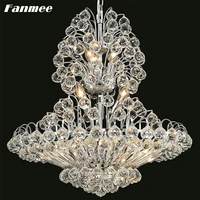traditional crystal chandelier light led vintage luxury cristal hanging lamp light fixture for living room hotel dining table