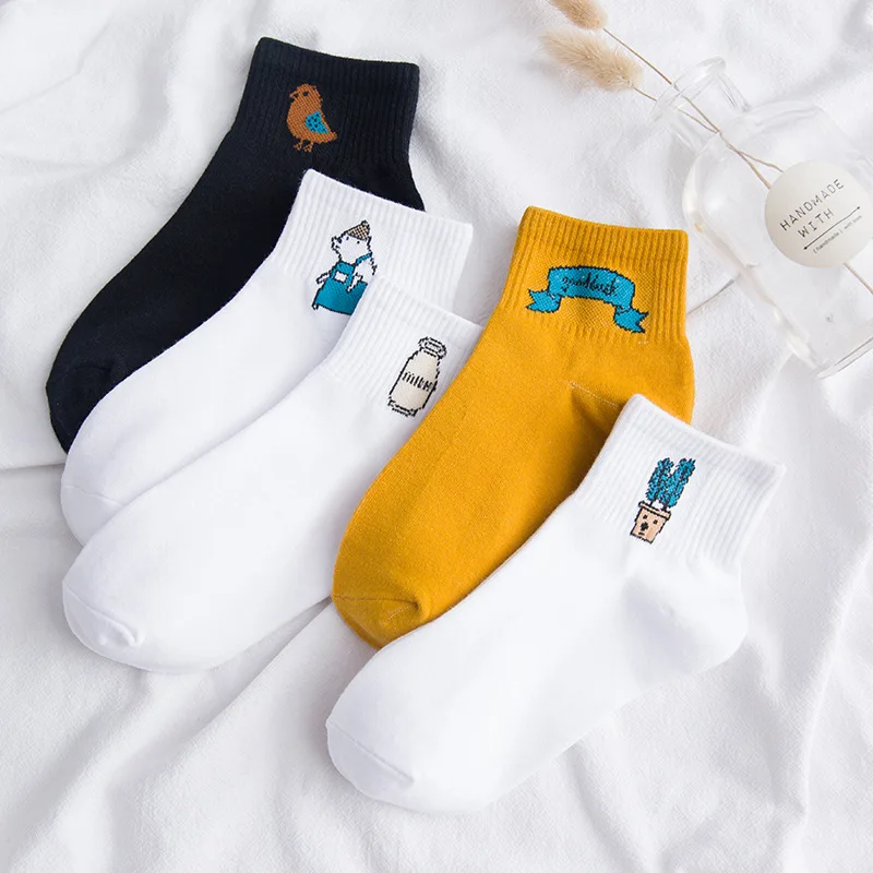 1 пара милые короткие носки с героями мультфильмов для женщин Harajuku рисунком