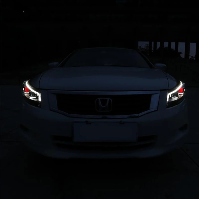 Фары для Honda Accord 2008 2012 фары сборки передние светодиодный фонарь модифицированный