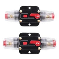 2pcs circuit breaker fuses 12 24v for system protection car marine boat stereo switch audio inverter system20a 50a