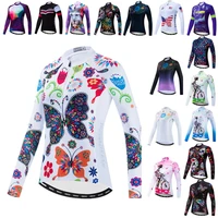 weimostar autumn womens cycling jersey long sleeve mountain bike clothing maillot ciclismo pro team bicycle jacket tops female