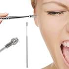 Портативные спиральные ушные палочки из нержавеющей стали, средство для удаления ушного воска, многофункциональные ушные палочки, инструменты для ухода за ушами