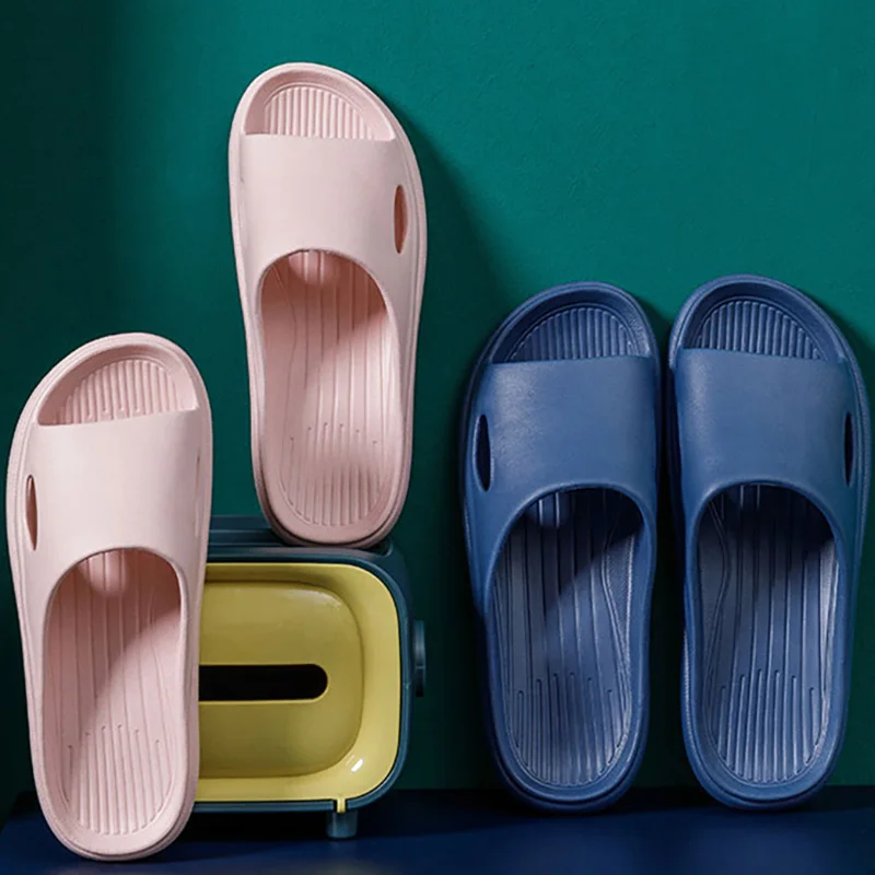 

Bathroom Non-slip Slippers Couples EVA Mute Deodorant Soft Bottom Travel Portable Home Men And Women Sandals And Slippers
