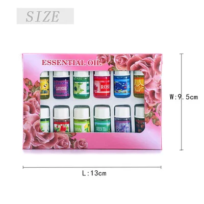 

3Ml*12 Bottles Essential Oil Aromatherapy Water Soluble Liquid Use Humidifier Air Purifier Incense Burner Relieve Stress Tslm1