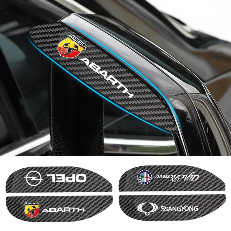 2 шт. автомобильный значок на зеркало заднего вида Rain Brow из углеродного волокна ABS