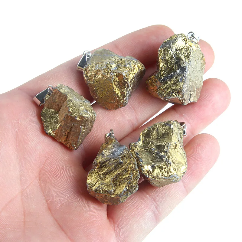 Подвеска из натурального камня полихроматический кристалл Геометрическая