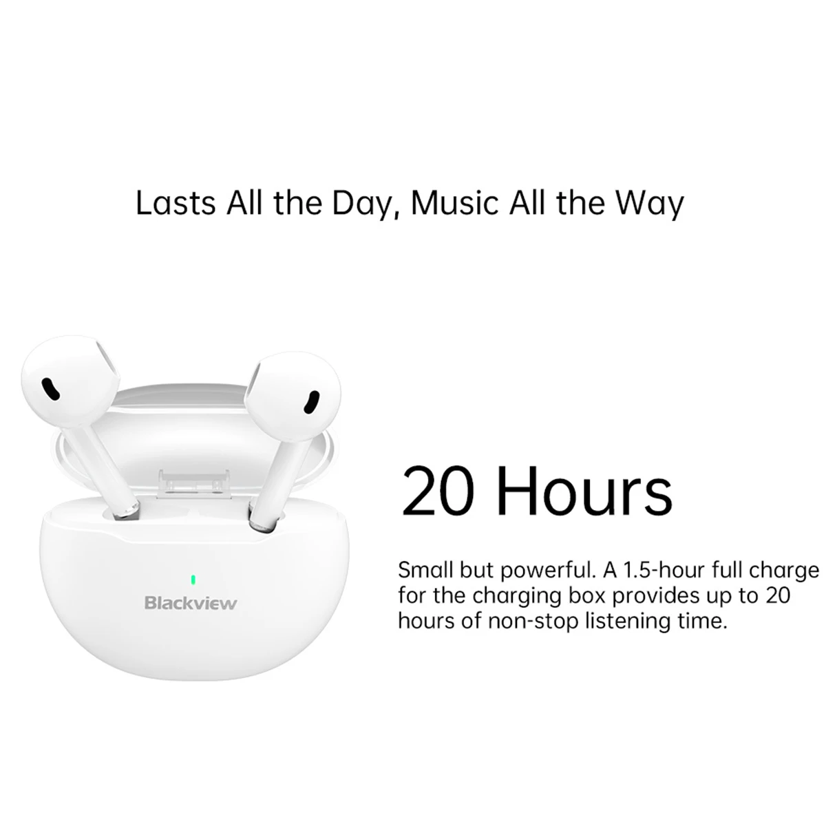 Водонепроницаемые TWS наушники Blackview AirBuds 6 IPX7 настоящие Беспроводные