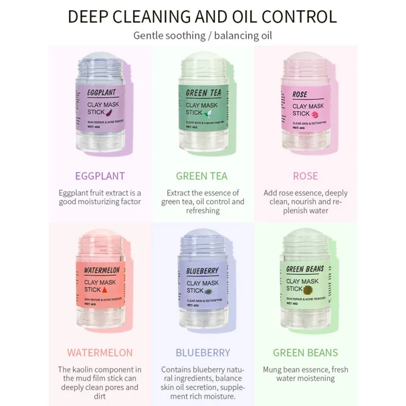 

Глиняная маска, очищающая палочка, маска для кожи, детоксикационная маска для лица