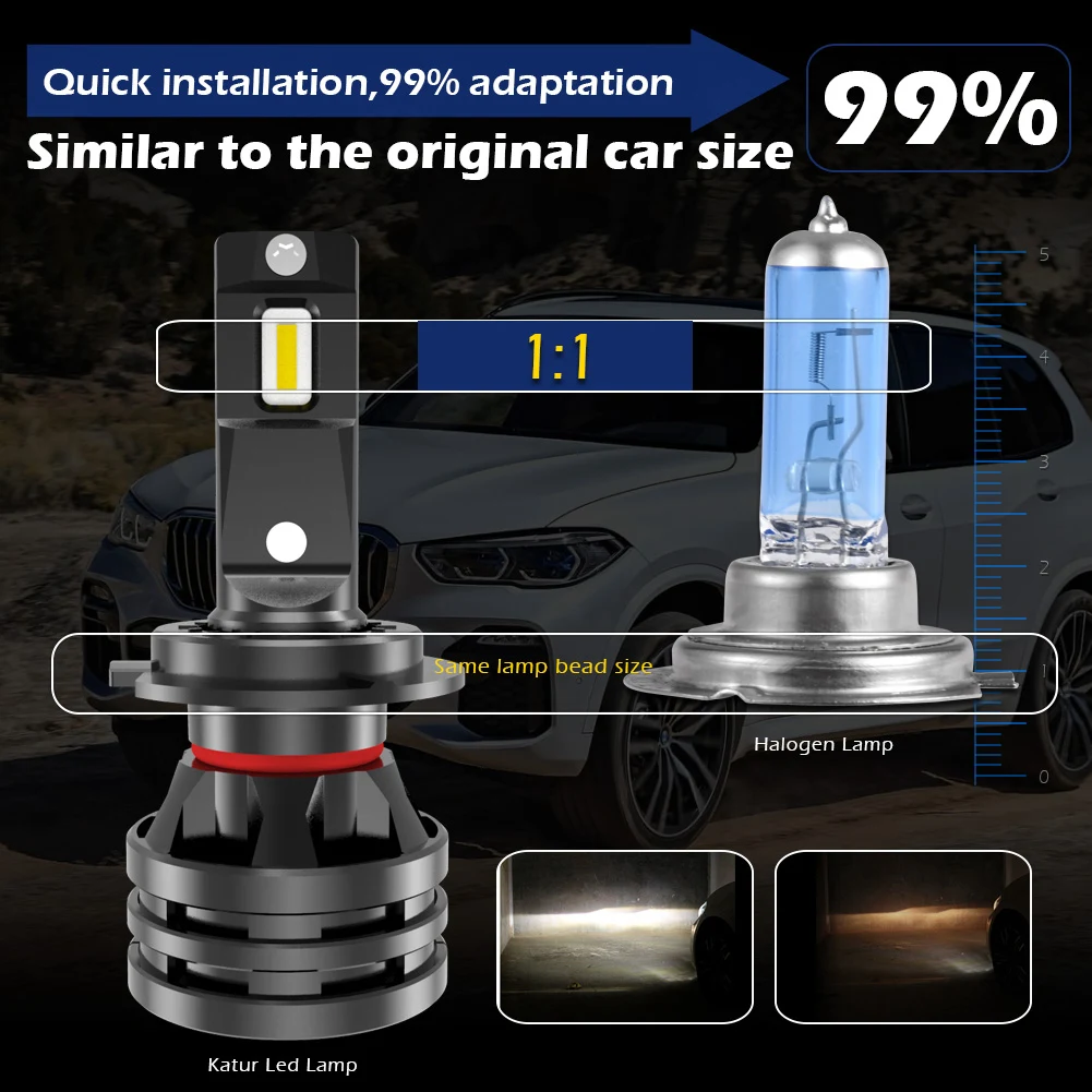 2 шт. H7 H4 светодиодный H11 9003 H8 9005 HB3 9006 HB4 9007 автомобиль лампа фары для Toyota Sienna T100 Yaris