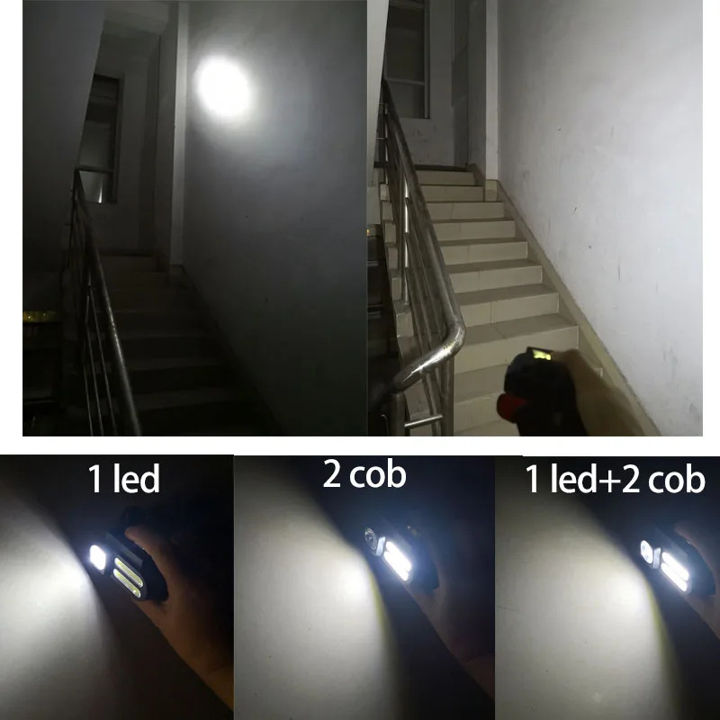 Мощный Головной фонарь с 3 светодиодами XPE COB и зарядкой через USB головсветильник