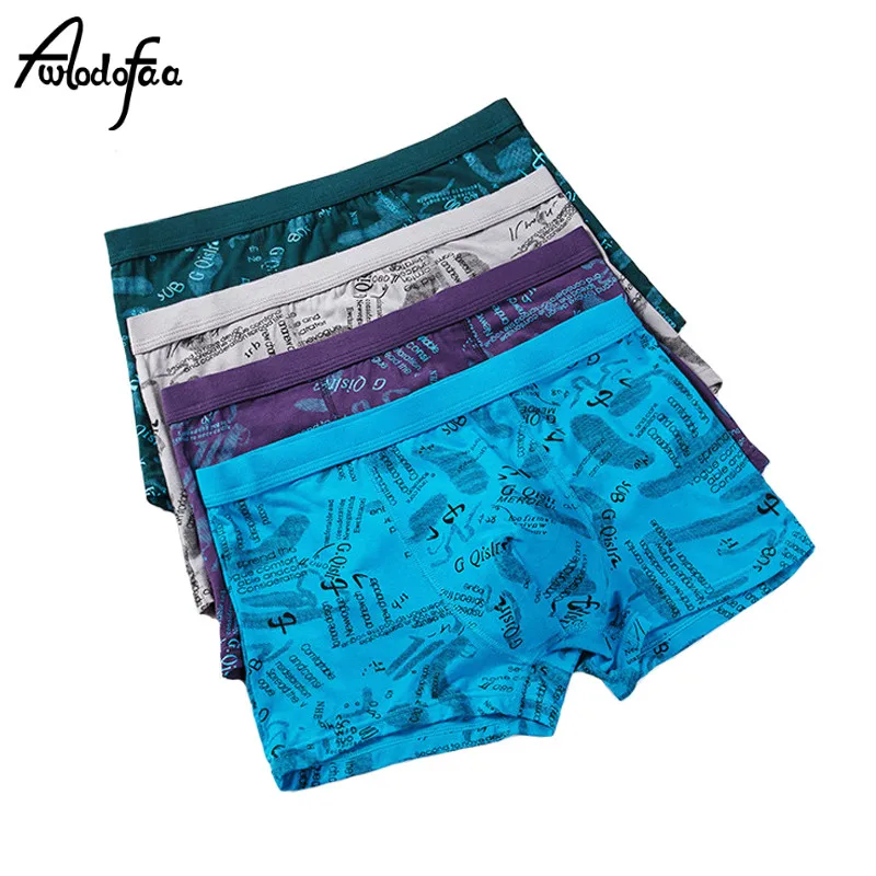

4Pcs/lot Health Men Large Boxer Soft Breathable Underwear Male Comfortable Solid Panties Underpants Boxer shorts Homme For Men