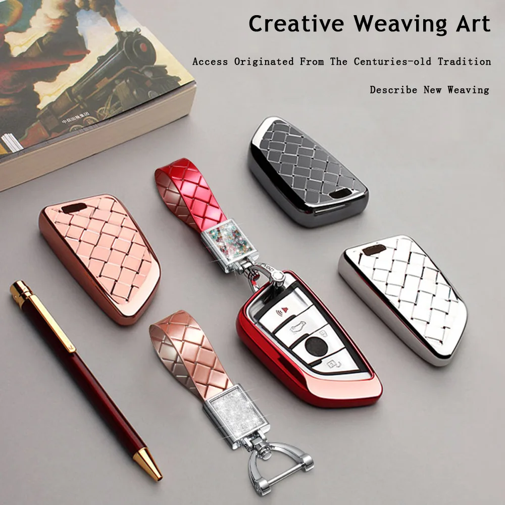 

2021 New TPU Car Key Case Cover For BMW X1 X3 X5 X6 1 2 5 7 F15 F16 E53 E70 E39 F10 F30 G30 Fob Shell Protector