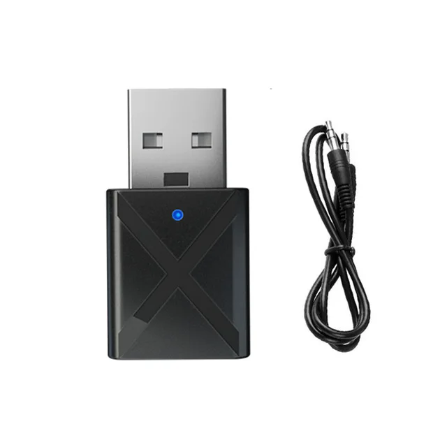 RCH0074BE Беспроводной Bluetooth 5,0 аудио приемник передатчик мини стерео Bluetooth AUX RCA USB 3,5 мм разъем музыкальный адаптер для ТВ ПК автомобильный комплект - Color: RCH0074BE