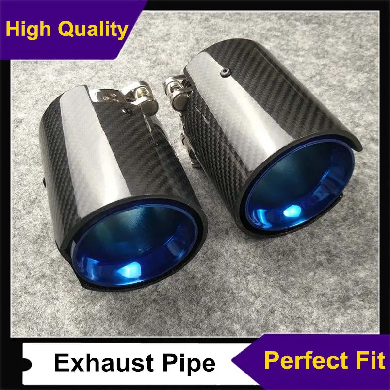 1 шт. наконечники для выхлопной трубы полностью Углеродные + синие наконечников M1