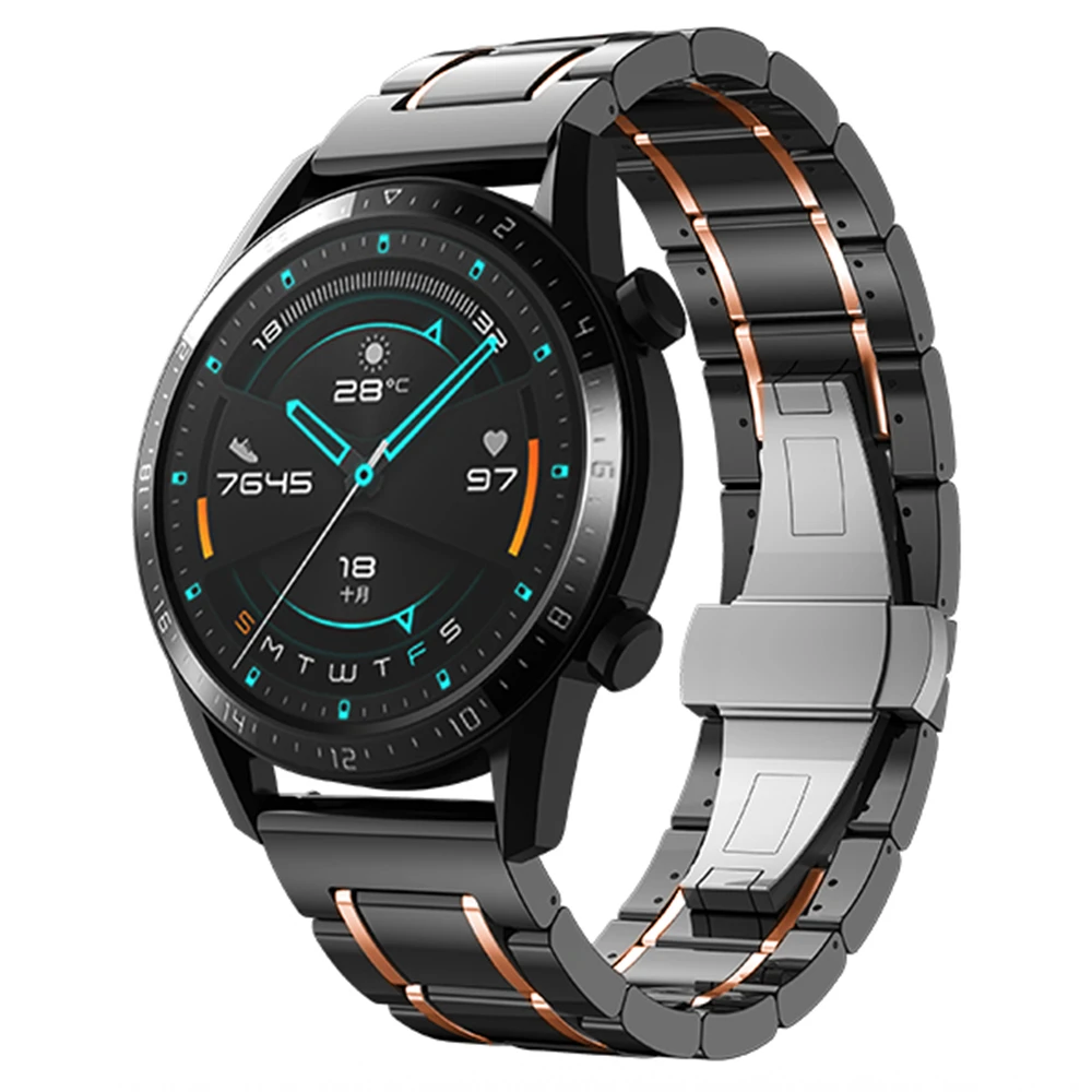 

Ремешок керамический для наручных часов, браслет для Samsung Galaxy Watch 46 мм Active 2 Amazfit Bip Gts Huawei Watch Gt 2e 2, 20 мм 22 мм