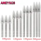 10 шт. 100-200гр стрелы для стрельбы из лука, наконечники стрелок, подходит для ID 4,2 мм, углеродные стрелы, вал, вставки, принадлежности для охоты