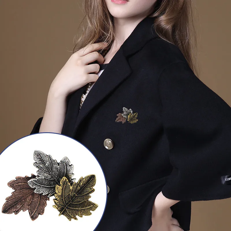 Женская Винтажная брошь в виде листа Terreau Kathy изысканный воротник аксессуары для