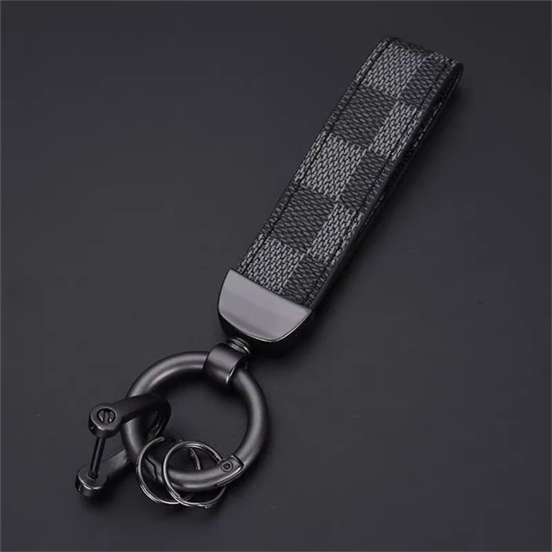 

Square Pattern Leather Keychains Luxury Leder Lanyard Keychain Car Key Rings For Women Fashion Key Accessory Keyrings Gifts