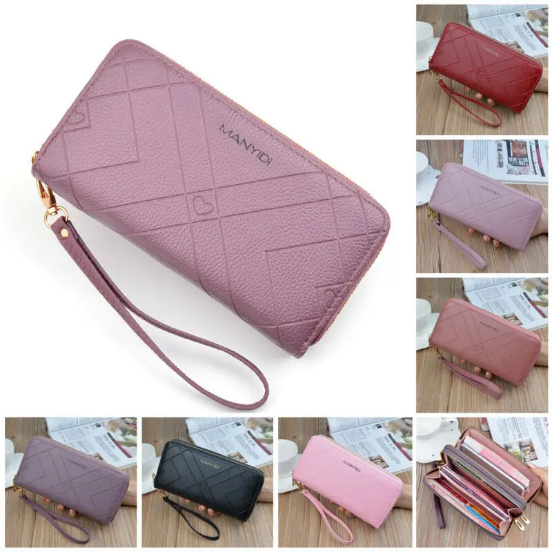 New Fashion Women Wristlet Clutch Leather Wallet Long Card Holder Phone Bag Purse Handbag | Багаж и сумки